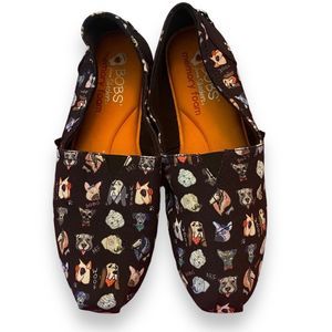 🎈Skechers “Bob’s For Dogs” Nylon Alpargata Memory Foam Loafers Slip On Size 7.5